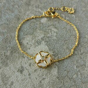 Kate Spade Gold Cream Heritage Bloom Bracelet Genuine